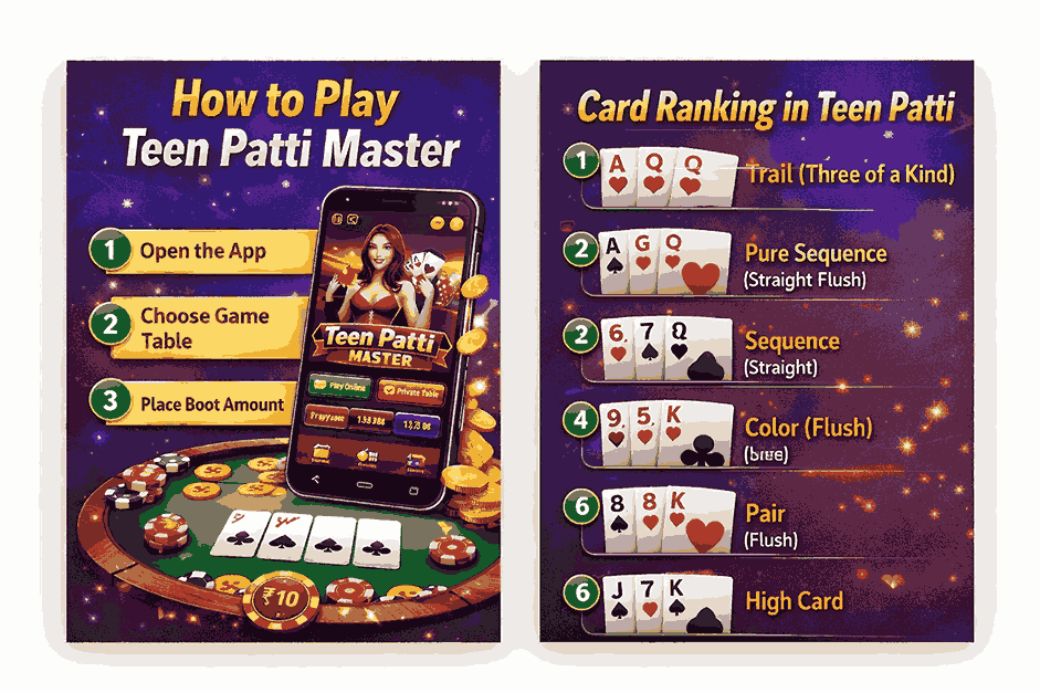 How to Play Teen Patti Master – Rules & Beginner Guide